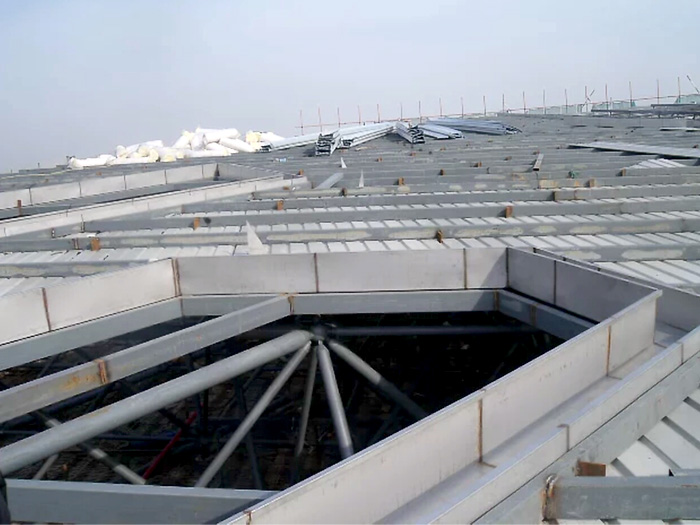 西宁安吉县体育馆网架